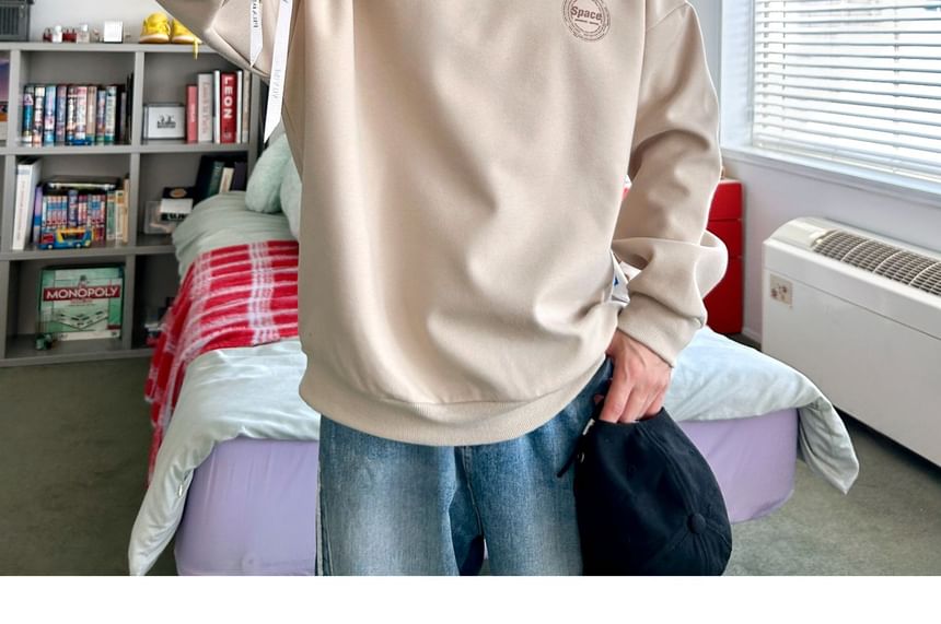 SeoulPop - Sweatshirt met losse pasvorm en letters
