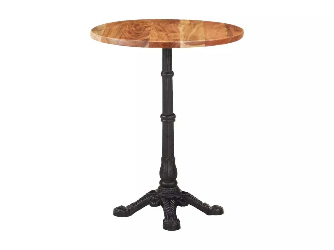 Table de bistro Ø60x76 cm Bois d'acacia massif