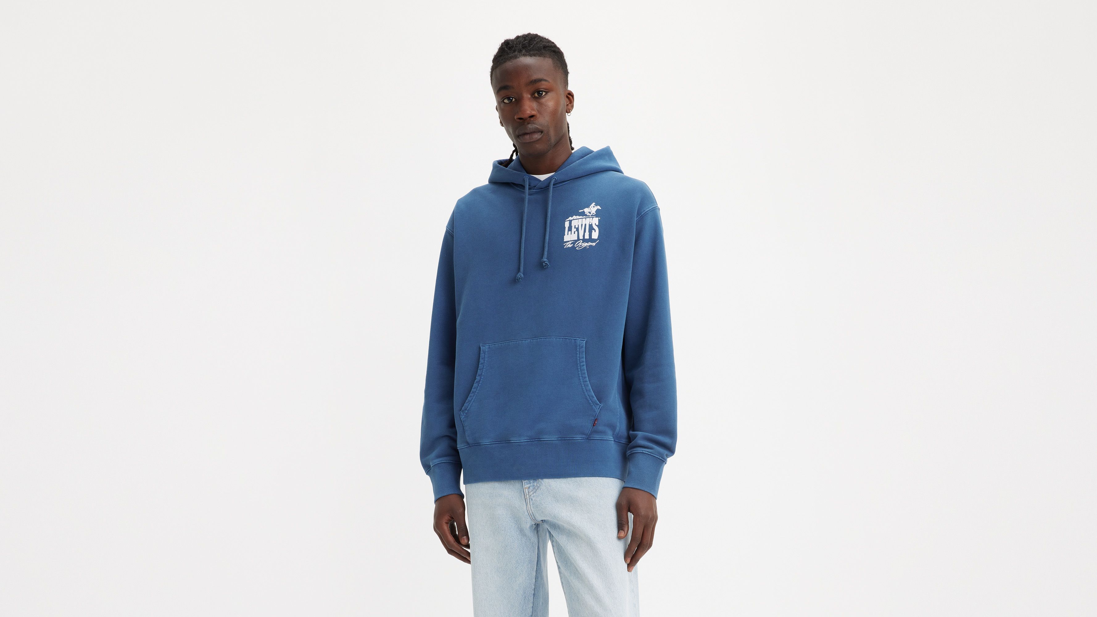 Sweat à capuche graphique Authentic - Levi Archival Garment Dye Vintage Indigo - Bleu