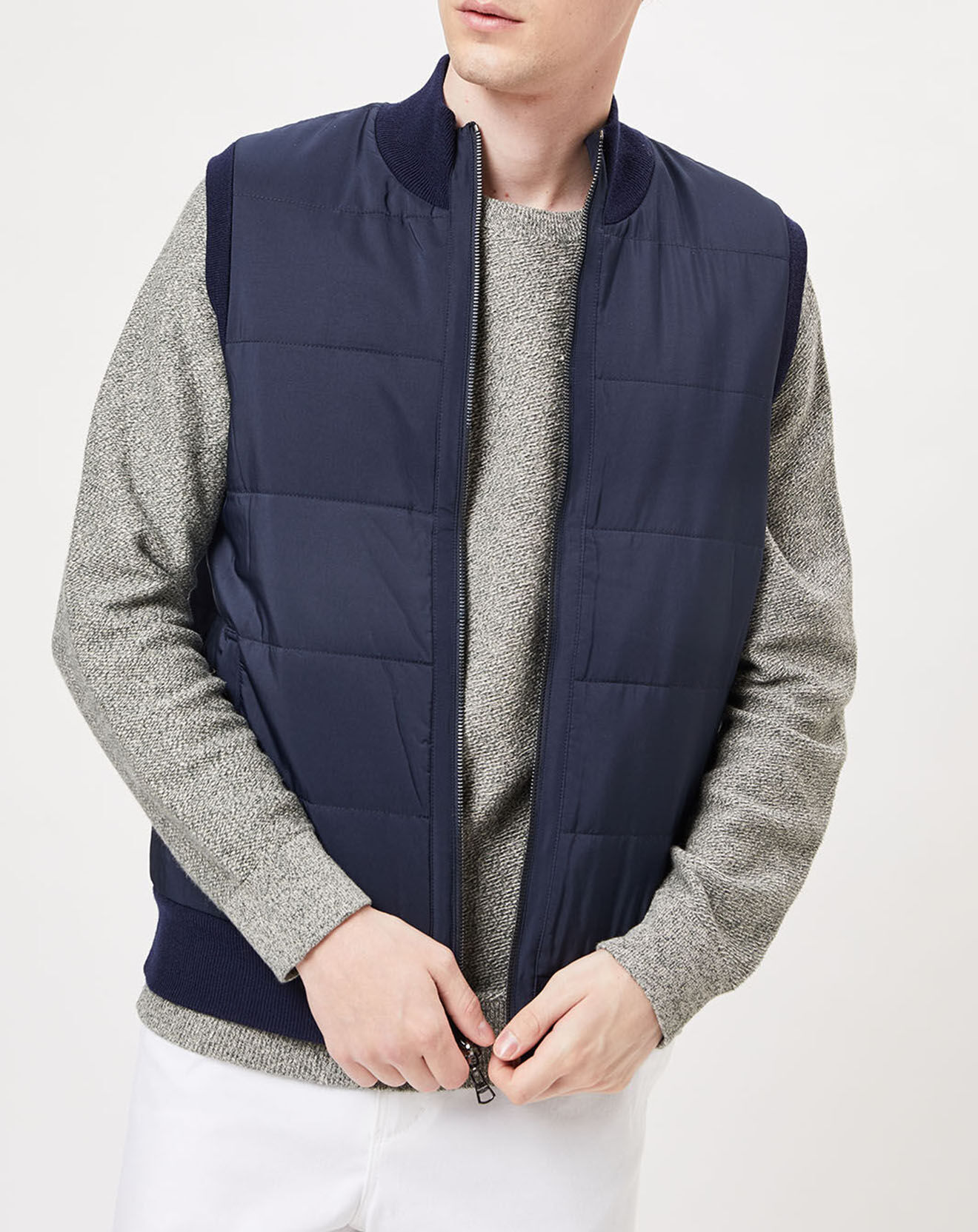 Hackett London Gilet réversible sans manches bleu marine
