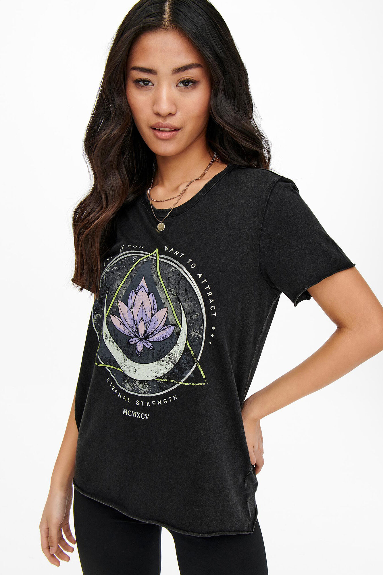 Camiseta de manga curta com estampa frontal