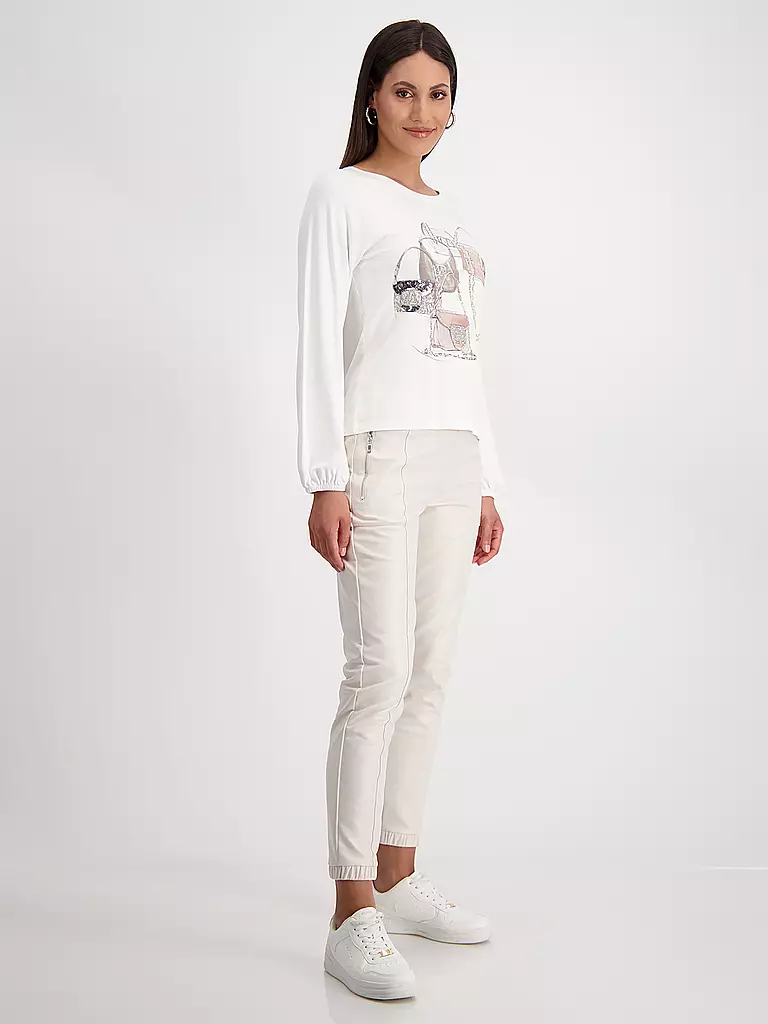 MONARI Langarmshirt  creme