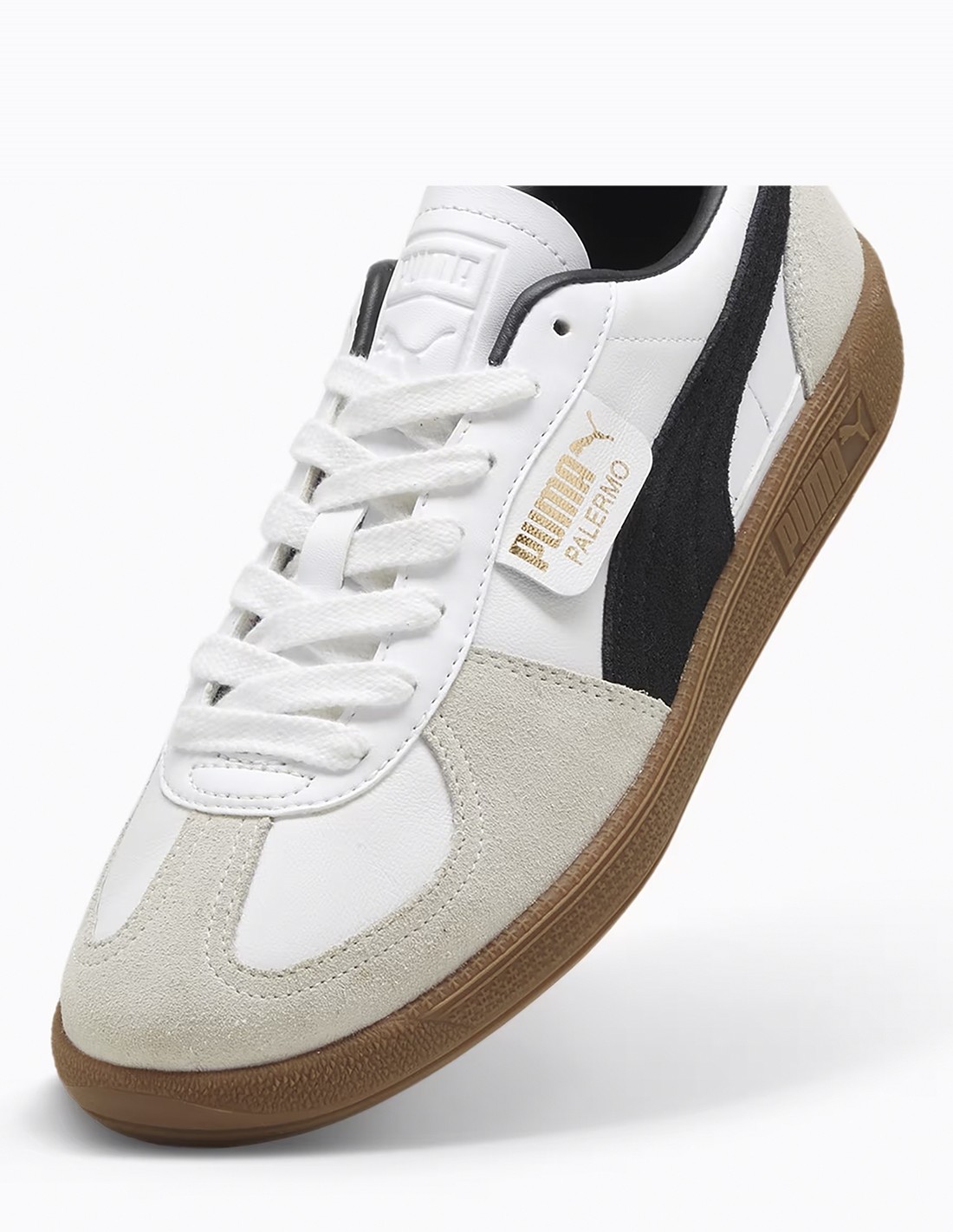 puma Sneakers Mixte Palermo LTH Blanc/Noir Cuir