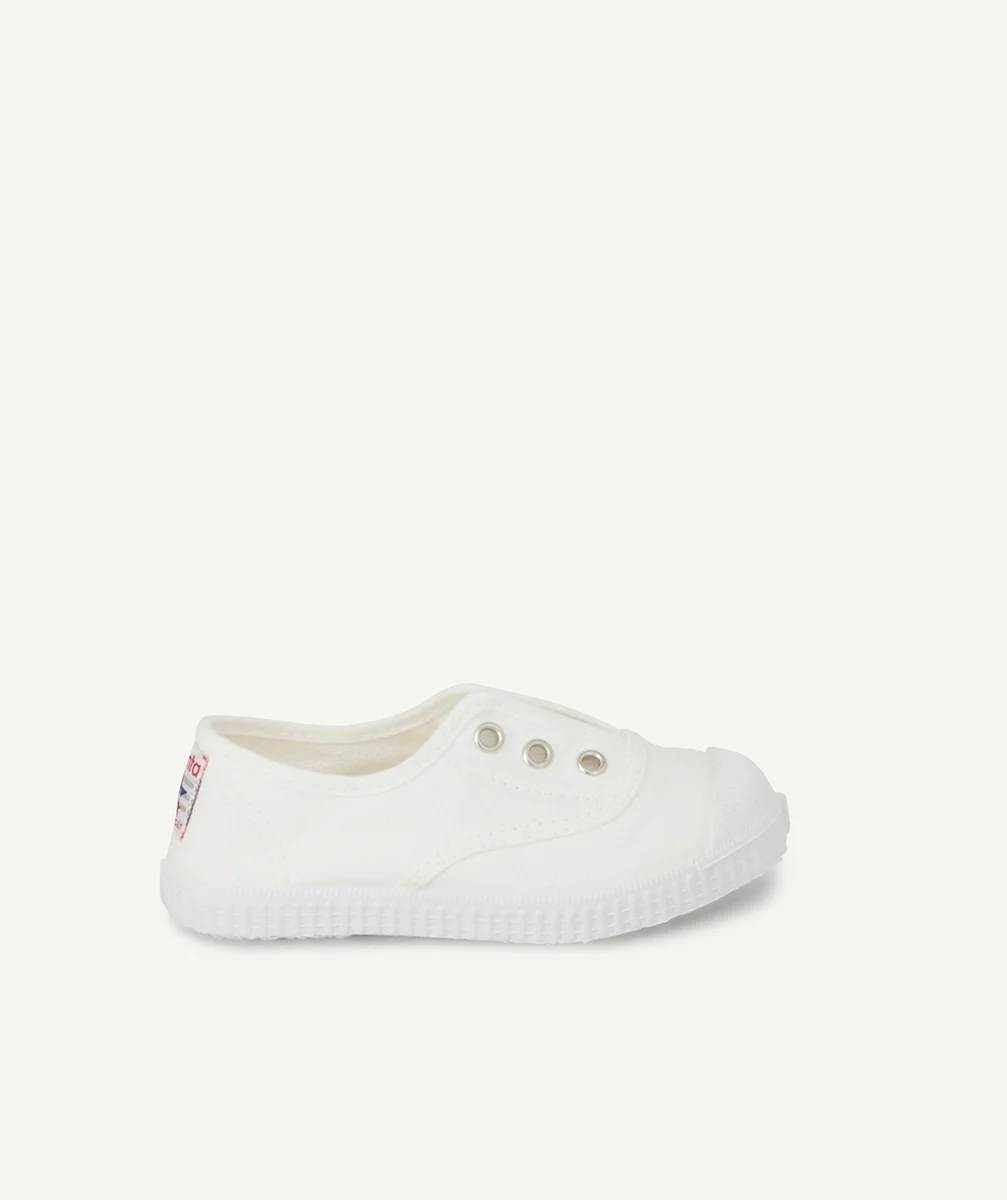CIENTABASKETS EN TOILE FILLE BLANCHES