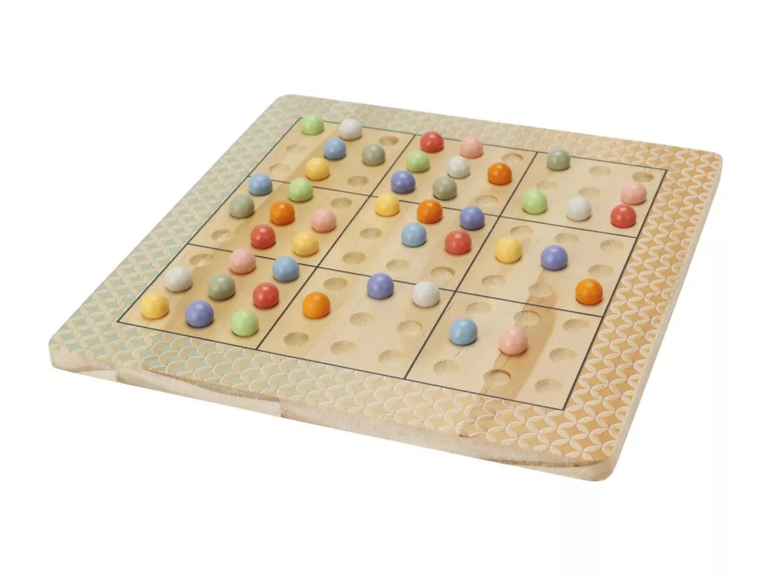 WELL HOME - Jeu de société SUDOKU CHALLENGE en bois avec sac en coton