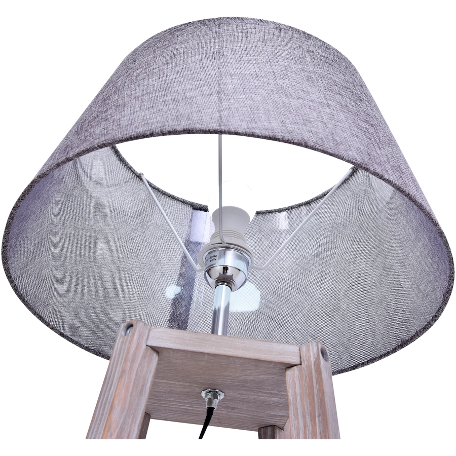 HOMCOM Stehlampe im skandinavischen Stil grau