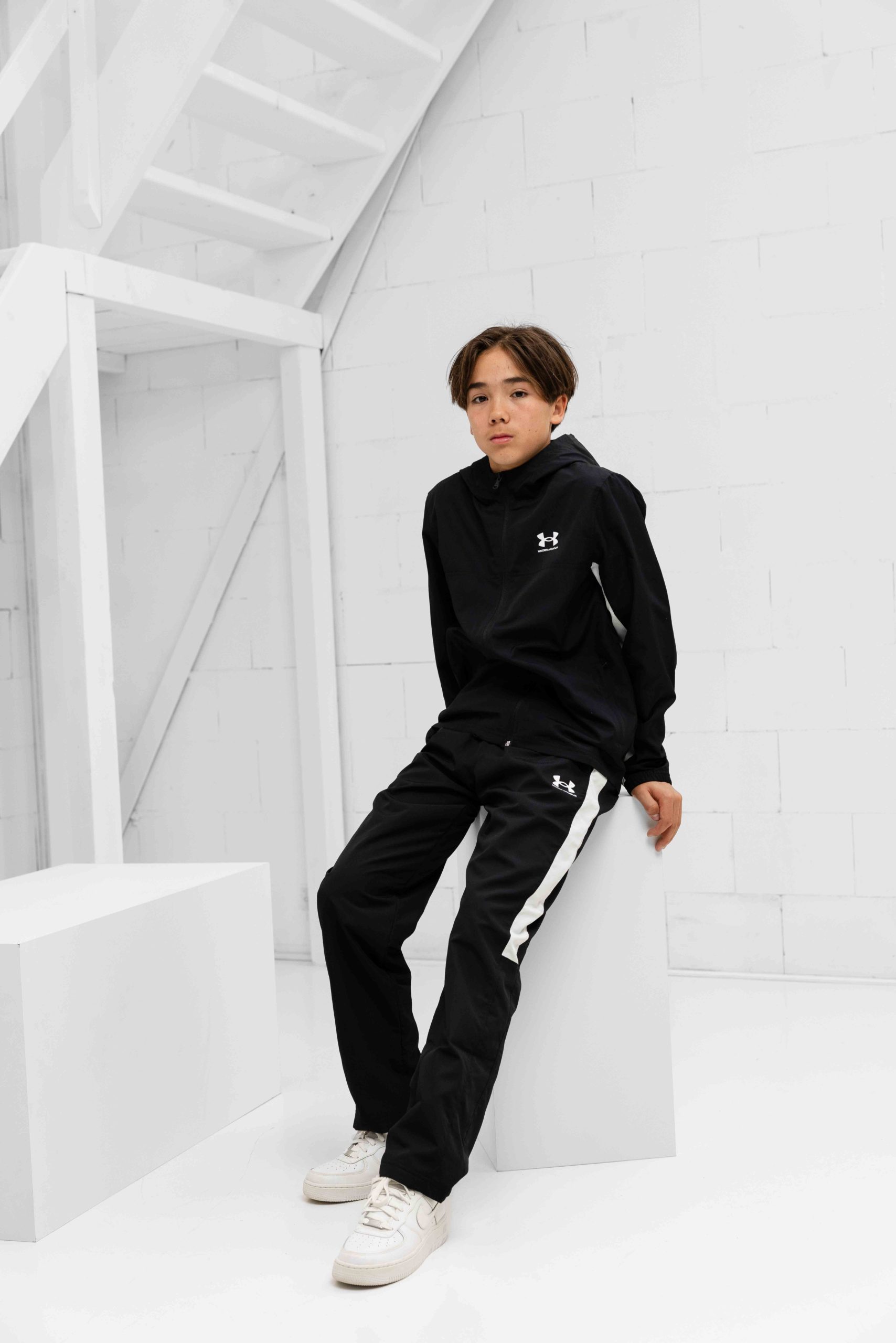 Under Armour Rival Woven Trainingspak Kids Zwart