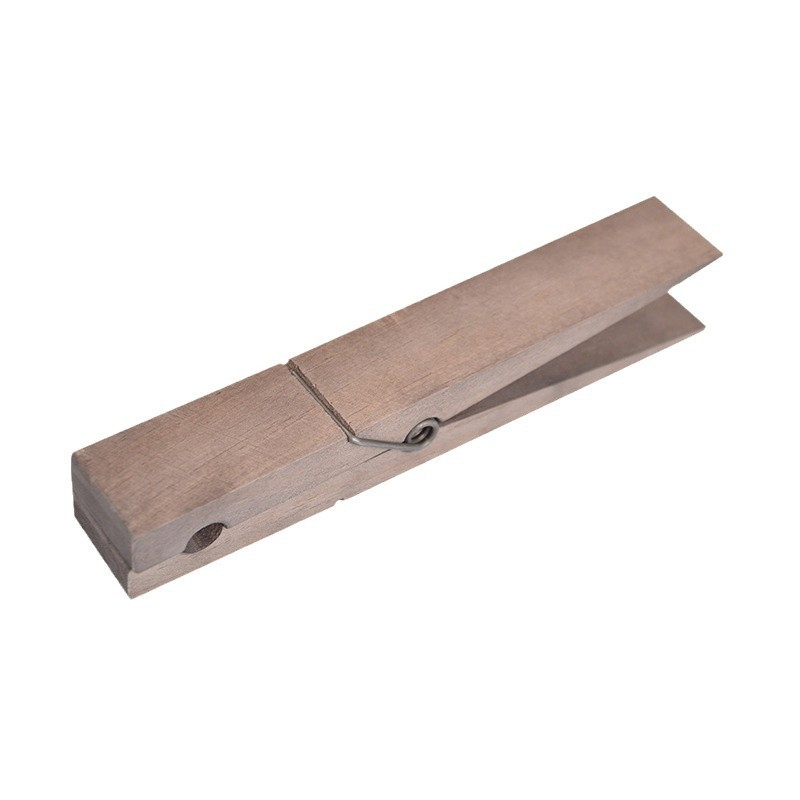 (30cm) Holz Handtuch Halterung Klammer Geschirrtuch Aufhänger Clip im Wäscheklammer Design für Wände / Türen - Braun