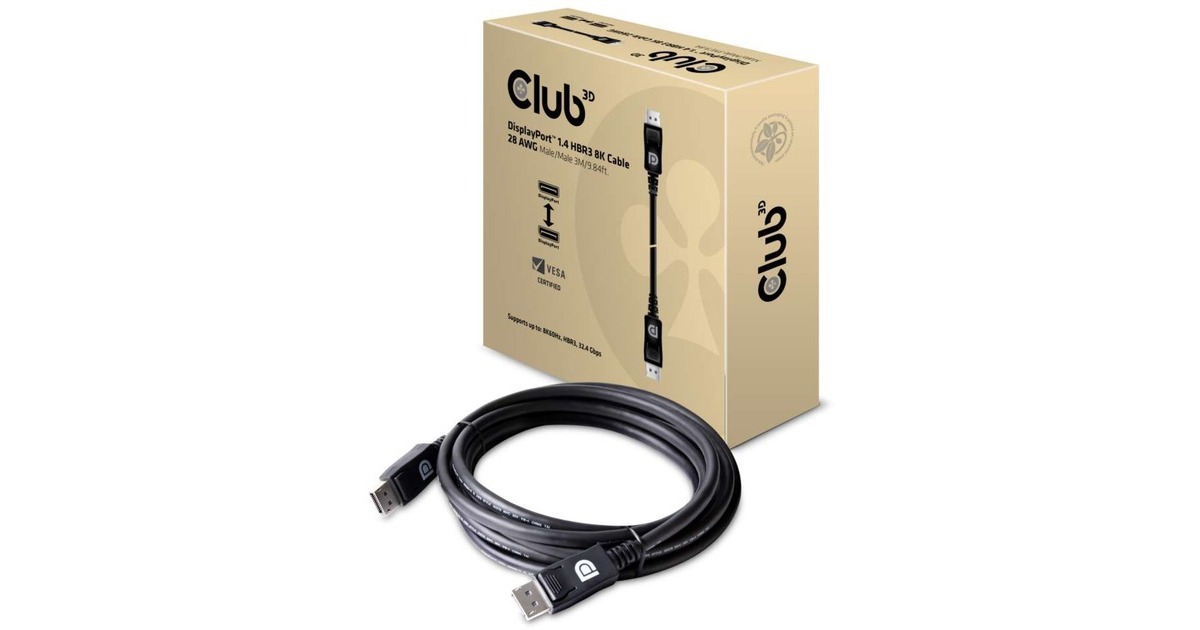 Club 3DDisplayPort 1.4 HBR3 8K kabel  (3 meter)
