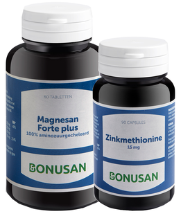 Bonusan Magnesan Forte Plus   Zinkmethionine 15mg Combiset 2 stuks