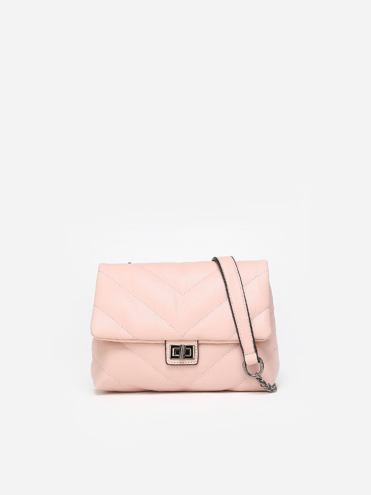 Sac en bandoulière matelassé- Rose