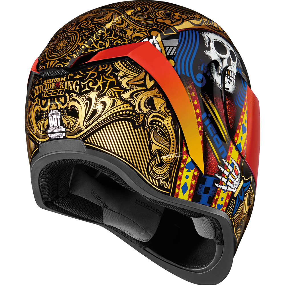 Icon - Casque Airform Suicide King™ Or / Noir / Bleu / Rouge