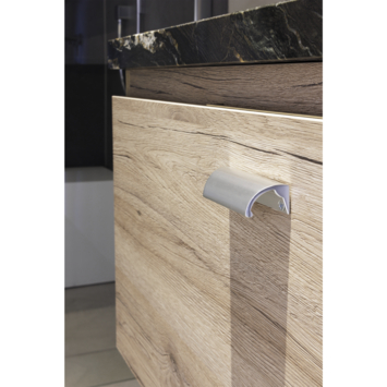 Hermeta ladegreep opschroevend 90 mm mat naturel