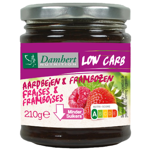 Damhert Low Carb Confituur framboos/aardbei 210GR