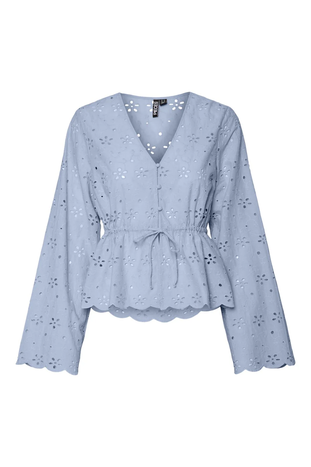 Pieces Pctarmorine Ls Tie Top