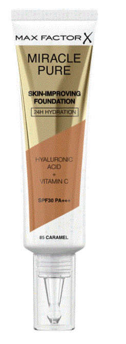 Max Factor Miracle Pure Vegan Foundation 85 Caramel 30ml