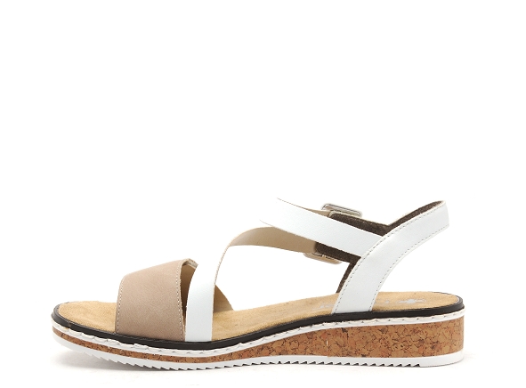 Rieker nu pieds plats femme v3660 beige