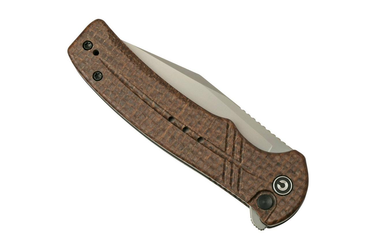 Civivi Cogent C20038D-6 Brown Micarta Coarse, zakmes