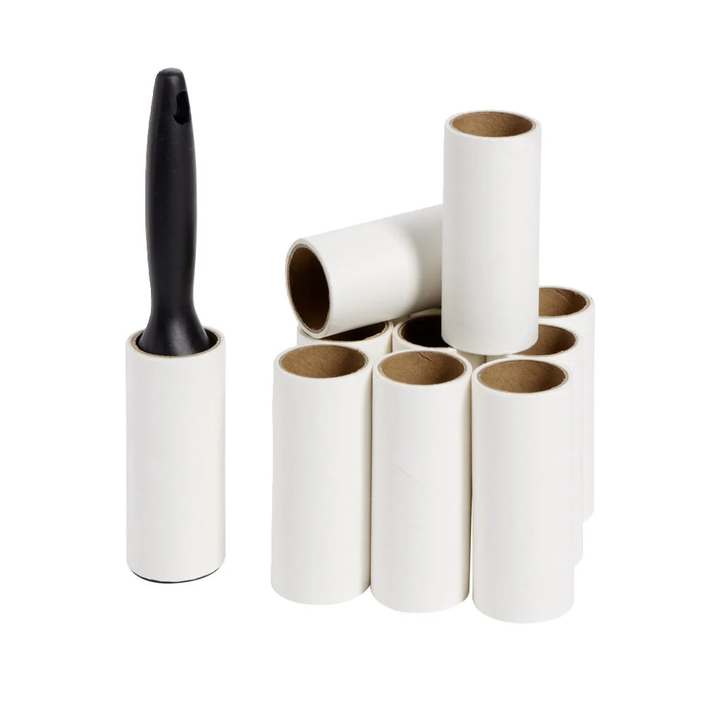 Brosse adhésive avec 12 rouleaux de recharge papier Ø5xH20cm
