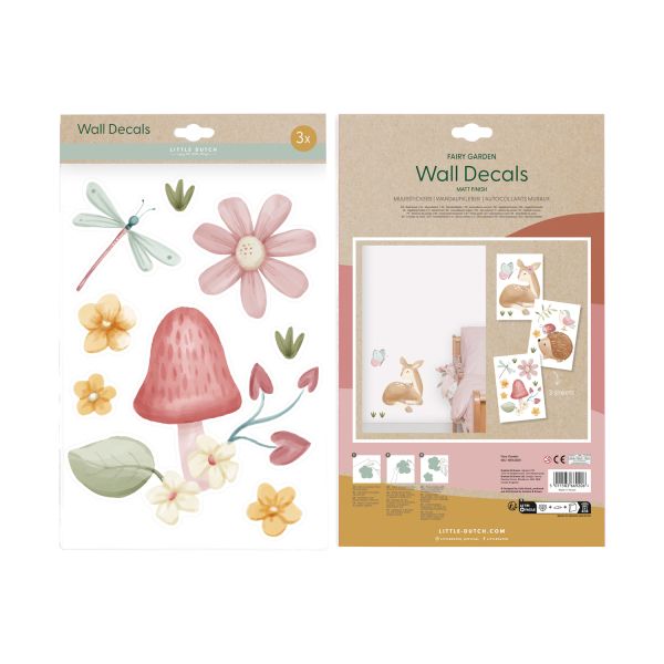 Little Dutch Muurstickers Fairy Garden - 3x A4 Size Sheets