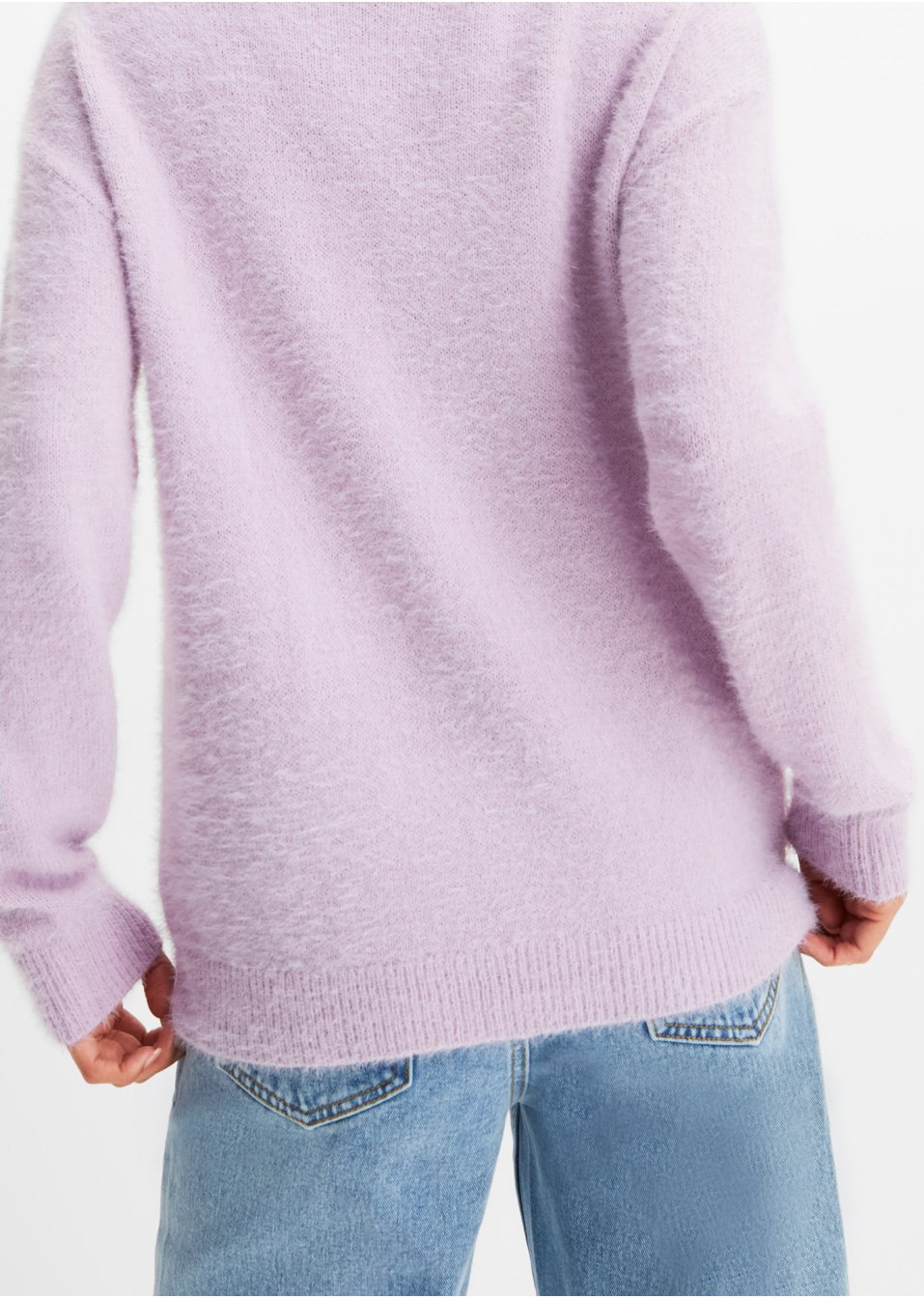 Pull col roulé avec paillettes appliquées