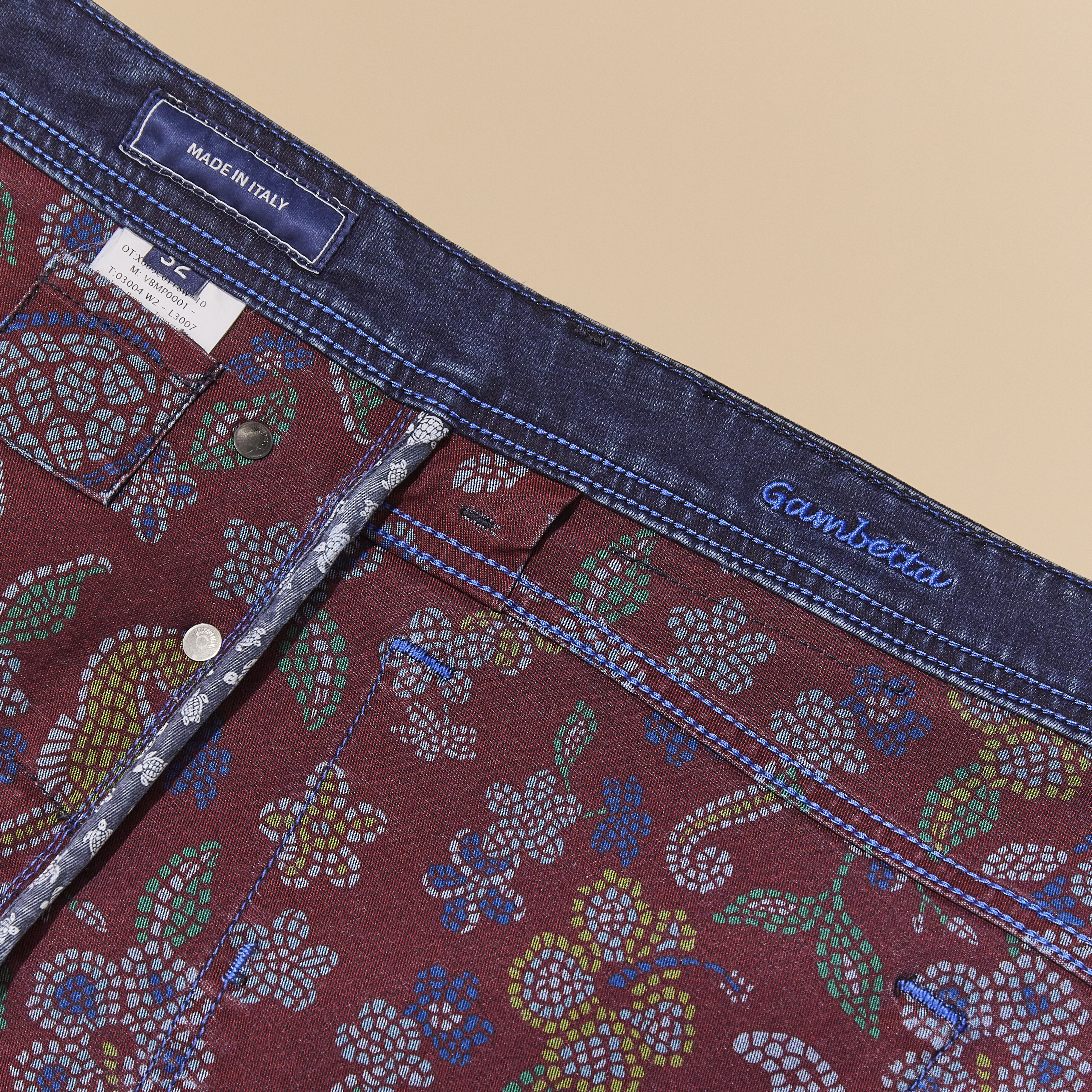 Jean Stretch 5 Poches Homme Mosaïque | Pantalon Homme Vilebrequin