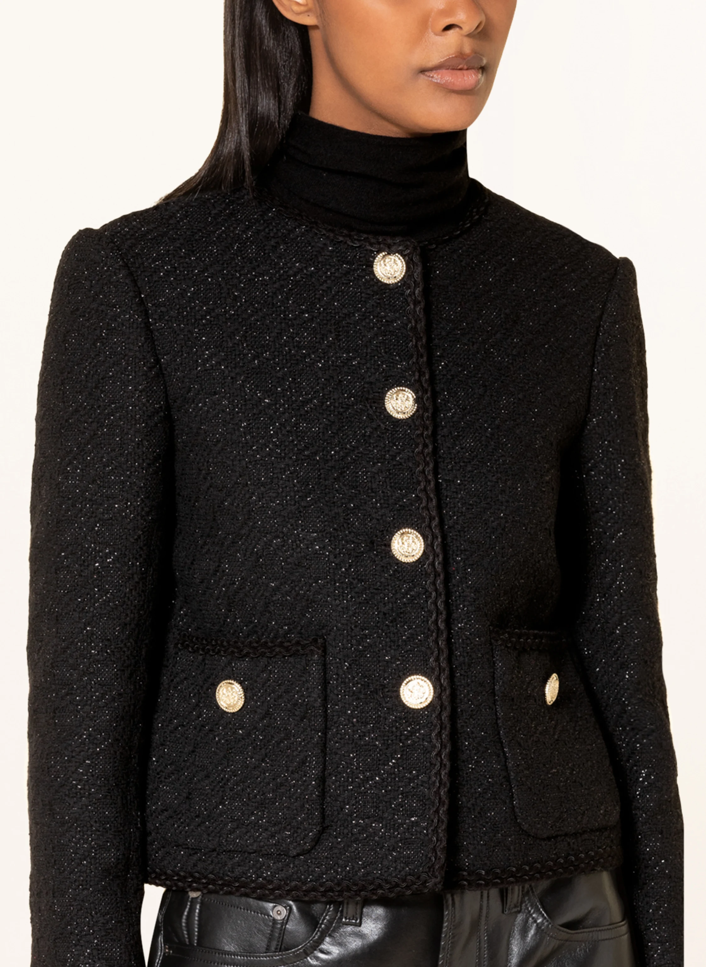 maje Kastenjacke mit Glitzergarn