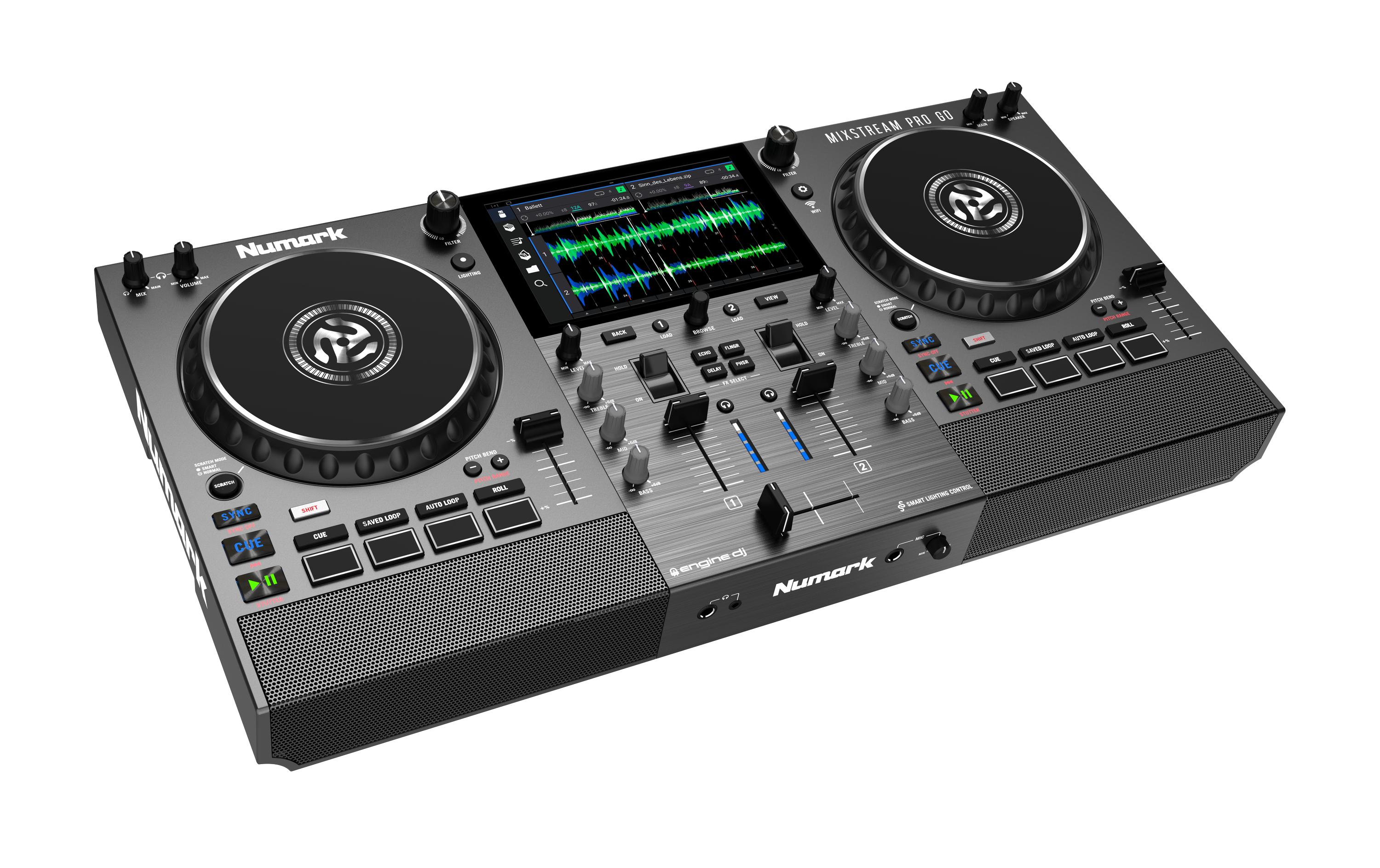 DJ-Controller MixStream Pro Go<br>Akkubetriebener, eigenständiger Streaming-DJ-Controller
