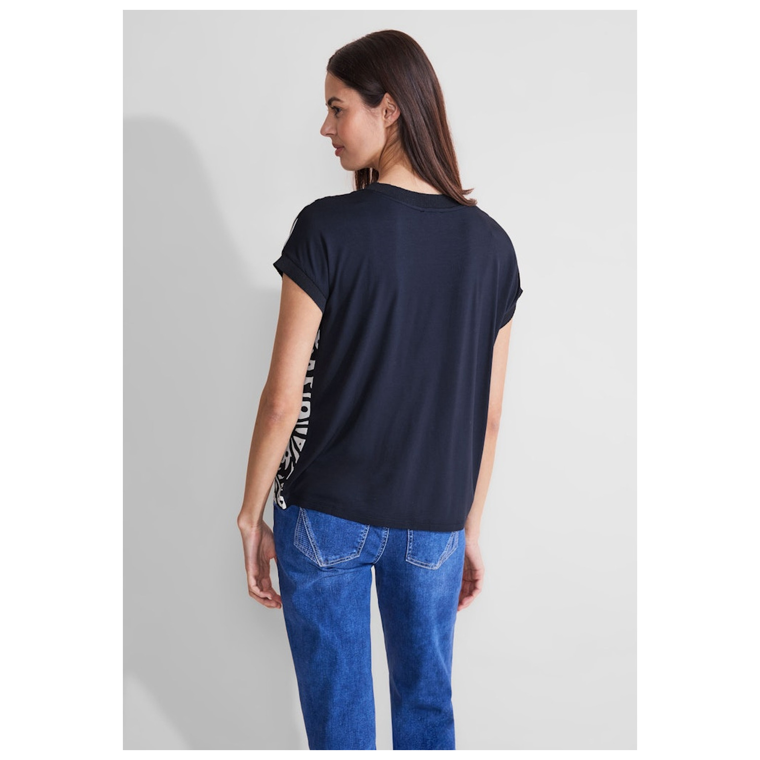 Street One LTD QR printed mat-mix shirt w