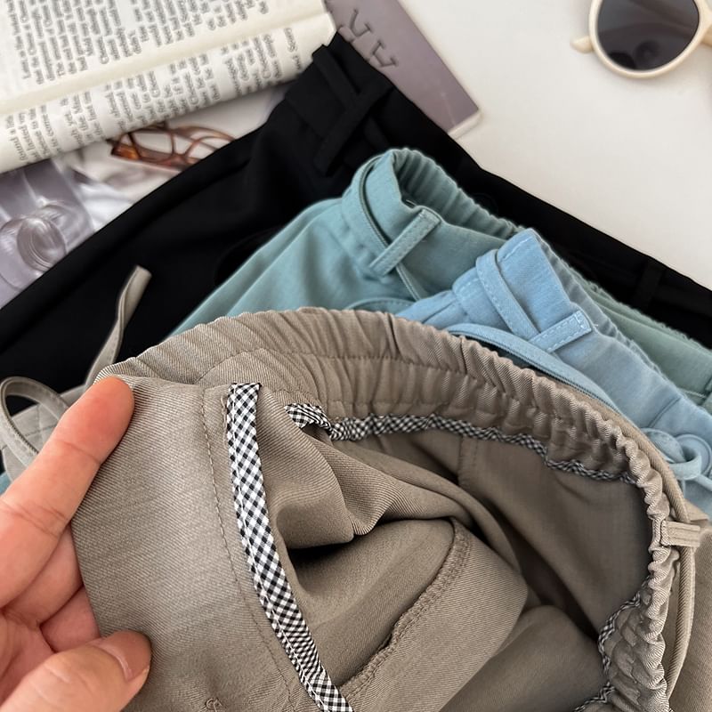 Babique - Hoge taille effen asymmetrische skort