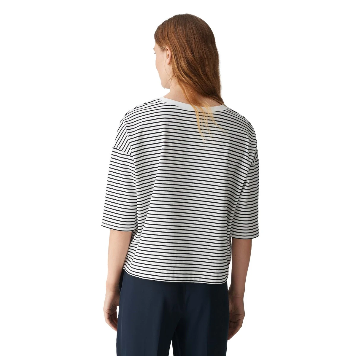 Dames Top 25021 top ls stripe structure