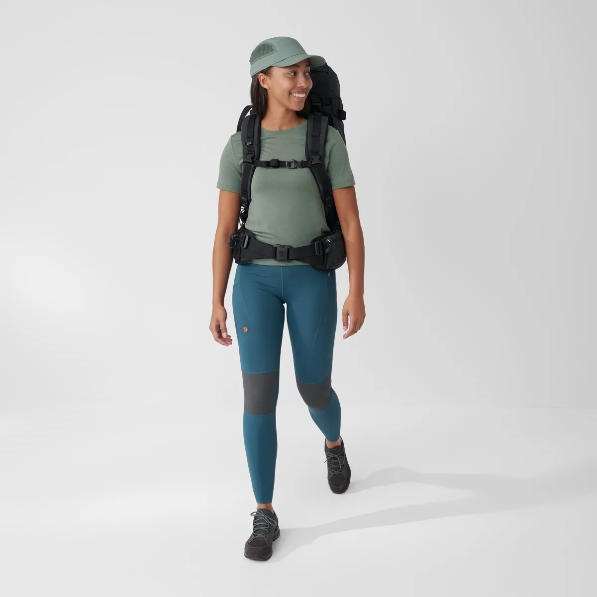 Fjällräven Women's Abisko Trekking Tights Pro Deep Forest/Iron Grey