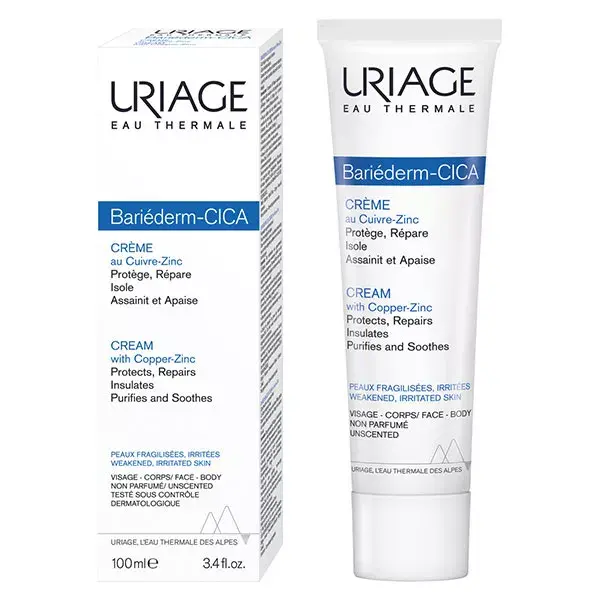Uriage Bariéderm-Cica Creme Reparador de Cobre e Zinco para Pele Danificada 100 ml