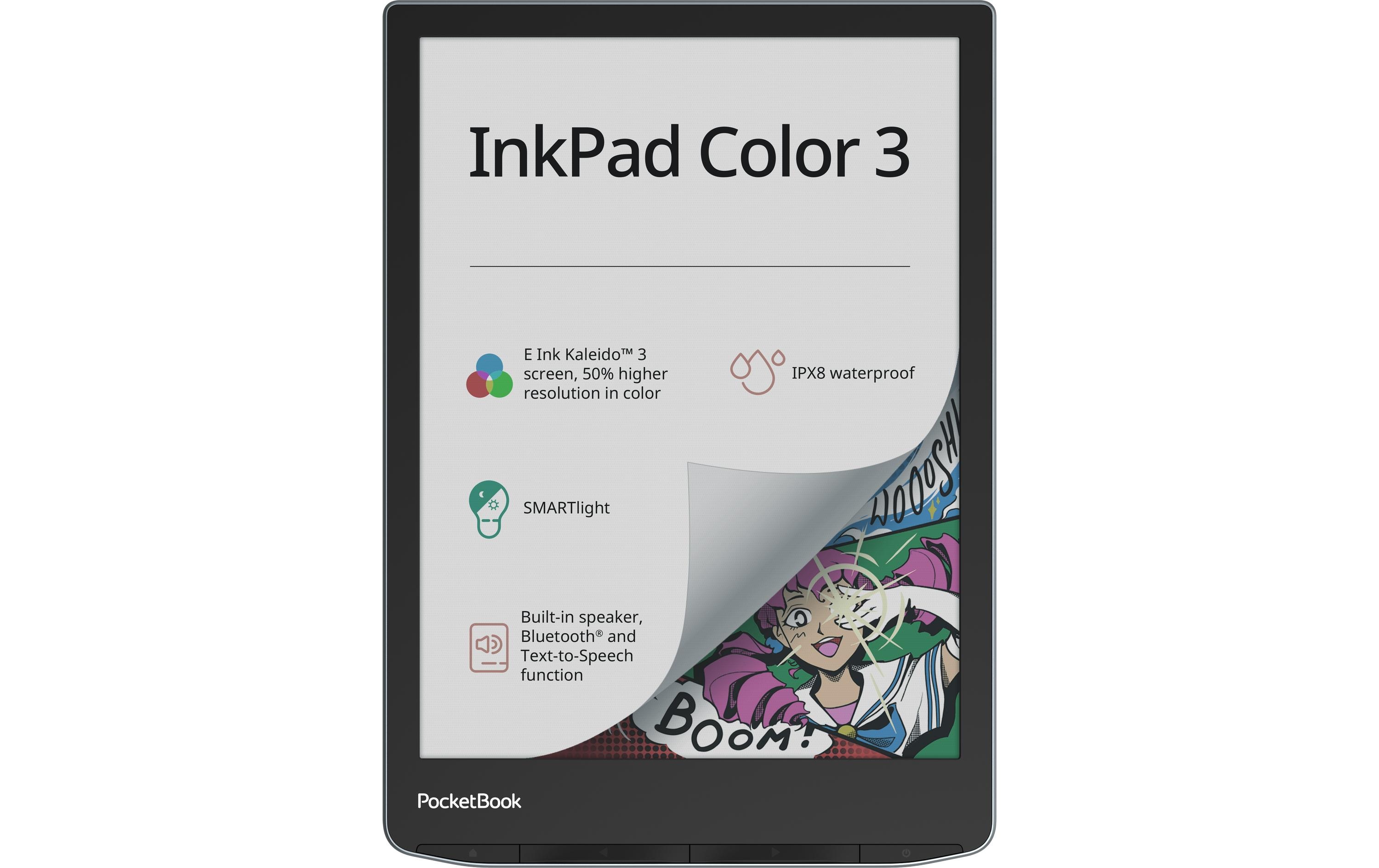 E-Book Reader InkPad Color 3 Stormy Sea<br>Schlanker E-Book-Reader mit Farbdisplay und eingebauten Lautsprechern
