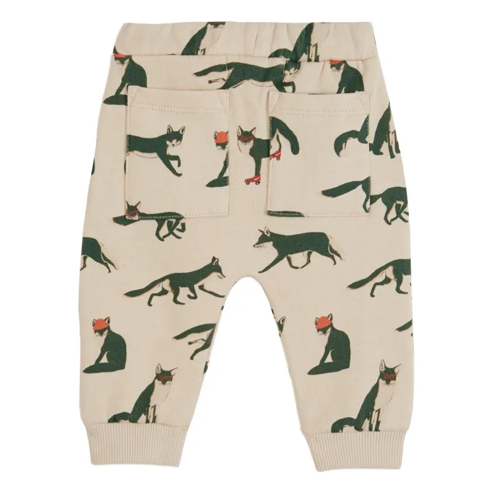 Emile et Ida Jogger Coton Bio Renards | Ecru