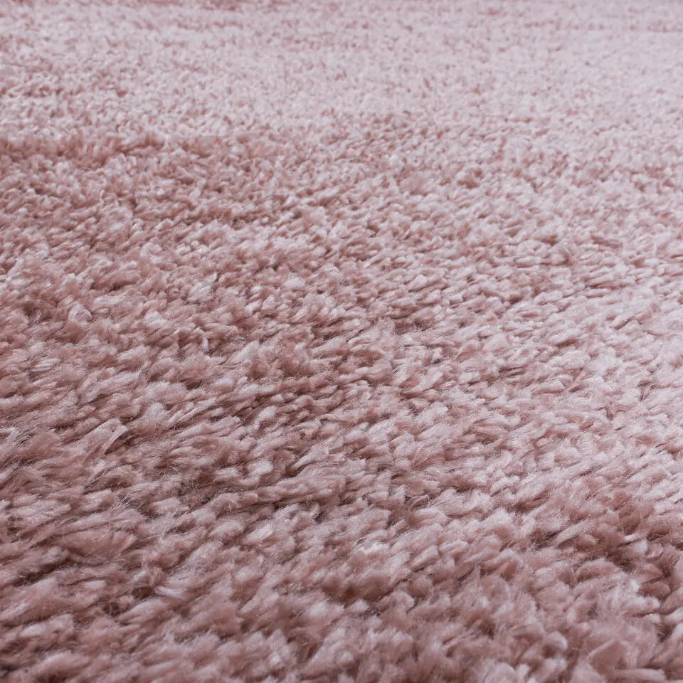 Pearl Soft Rond Hoogpolig Vloerkleed Roze - 200 CM ROND