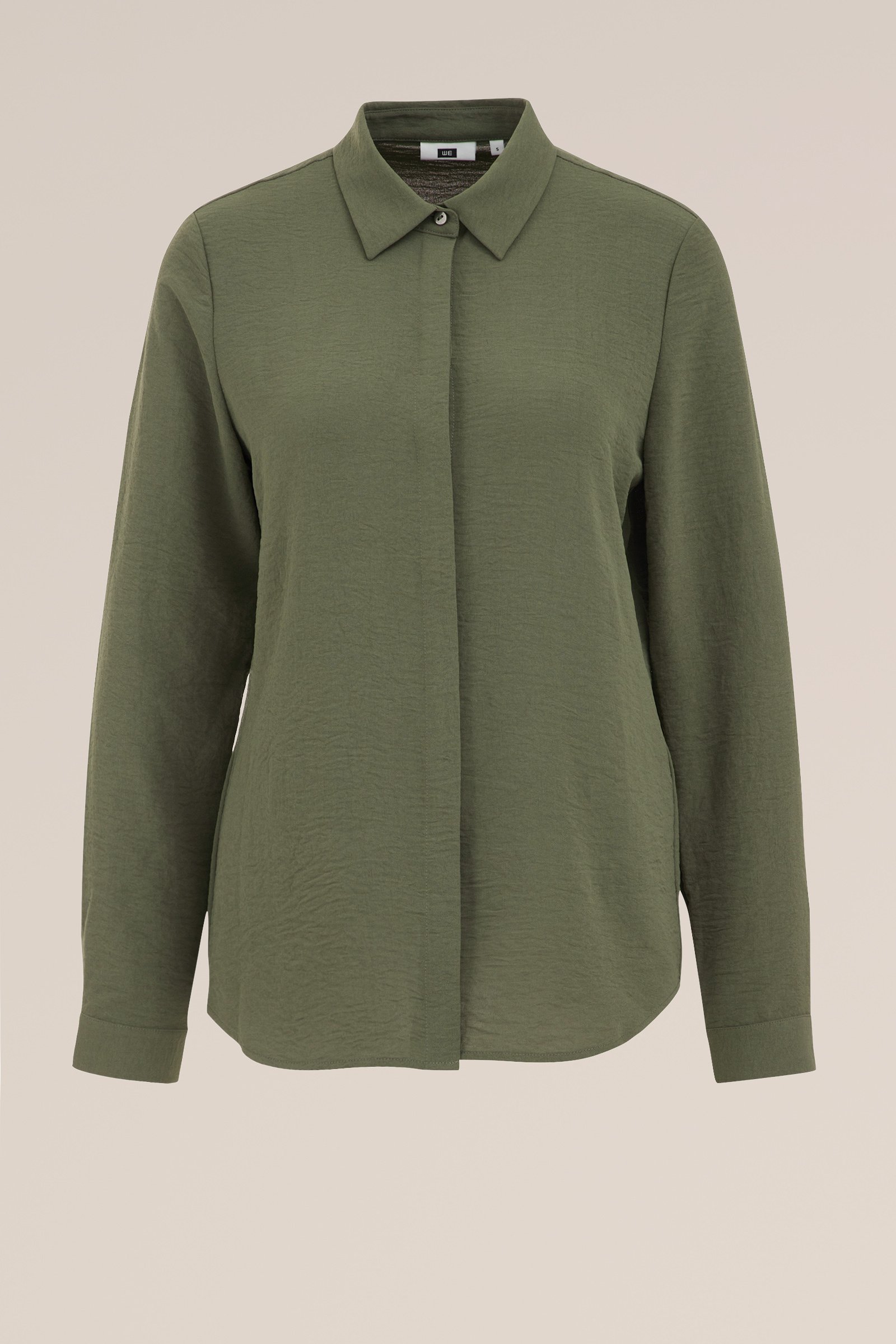 blouse met fijne structuur WE Fashion Olijfgroen