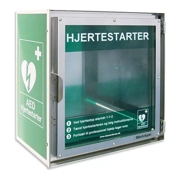 CA Skab til hjertestarter, udendørs m. sms