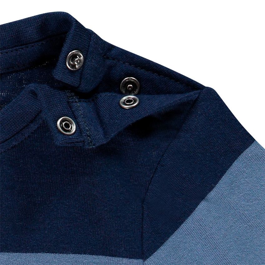 T-shirt manches longues rayé pour bébé garçon - Ecru