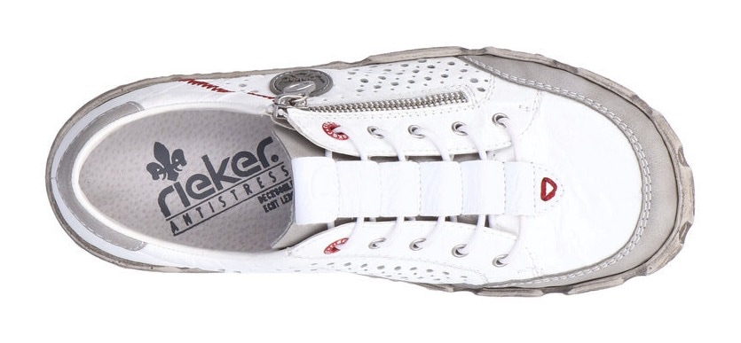 Rieker Slip-On Sneaker  mit Sohle im Used-Look, Freizeitschuh, Halbschuh, Schlupfschuh