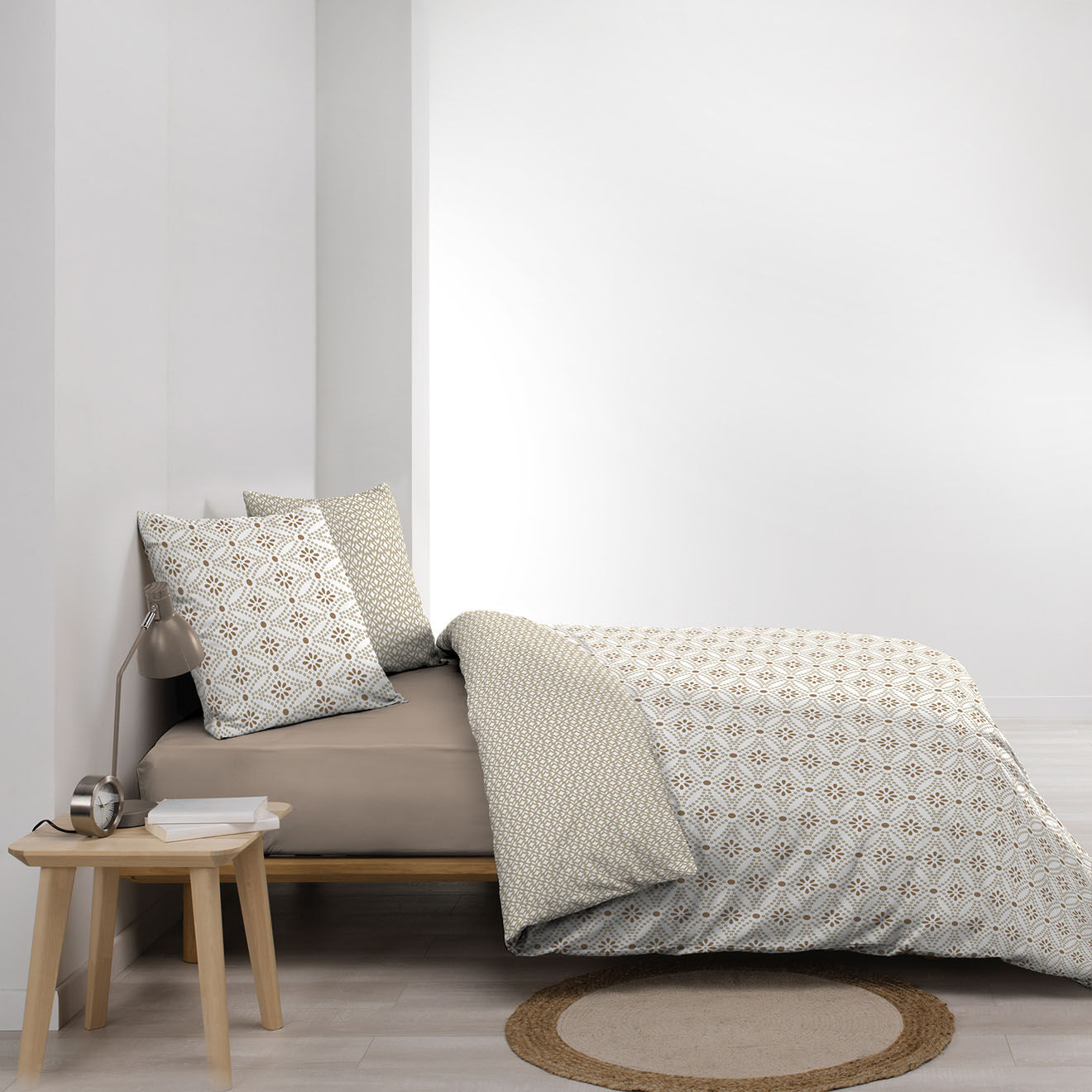 Douceur d'intérieur Parure housse de couette réversible Brianna multicolore