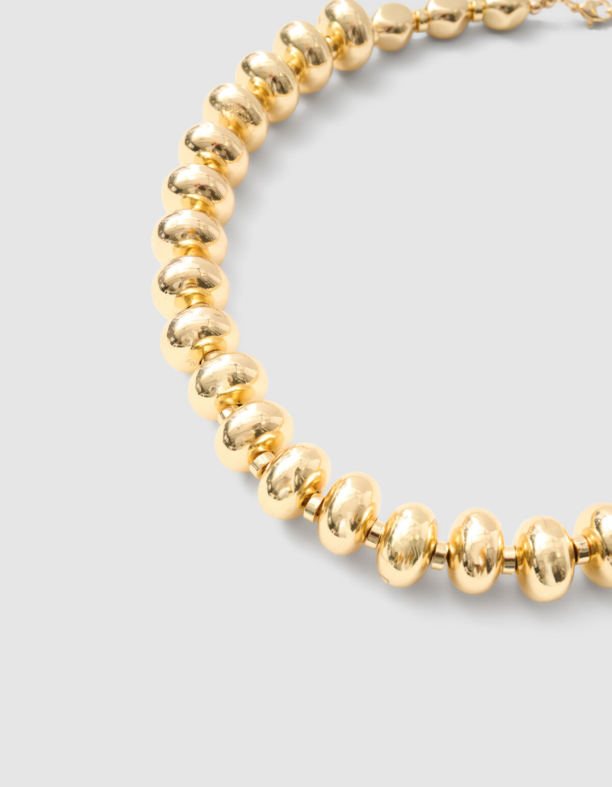 Round Oval Ketting Goud