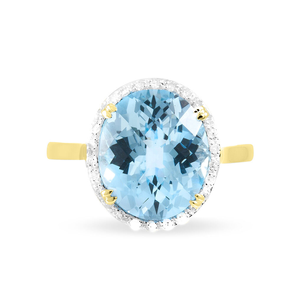 Bague Anna Or Jaune Topaze Et Diamant