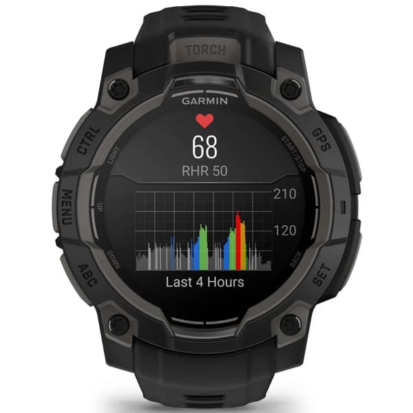 Montre outdoor GARMIN INSTINCT 3 45 MM AMOLED B LACK BEZEL W/ BLACK BAND