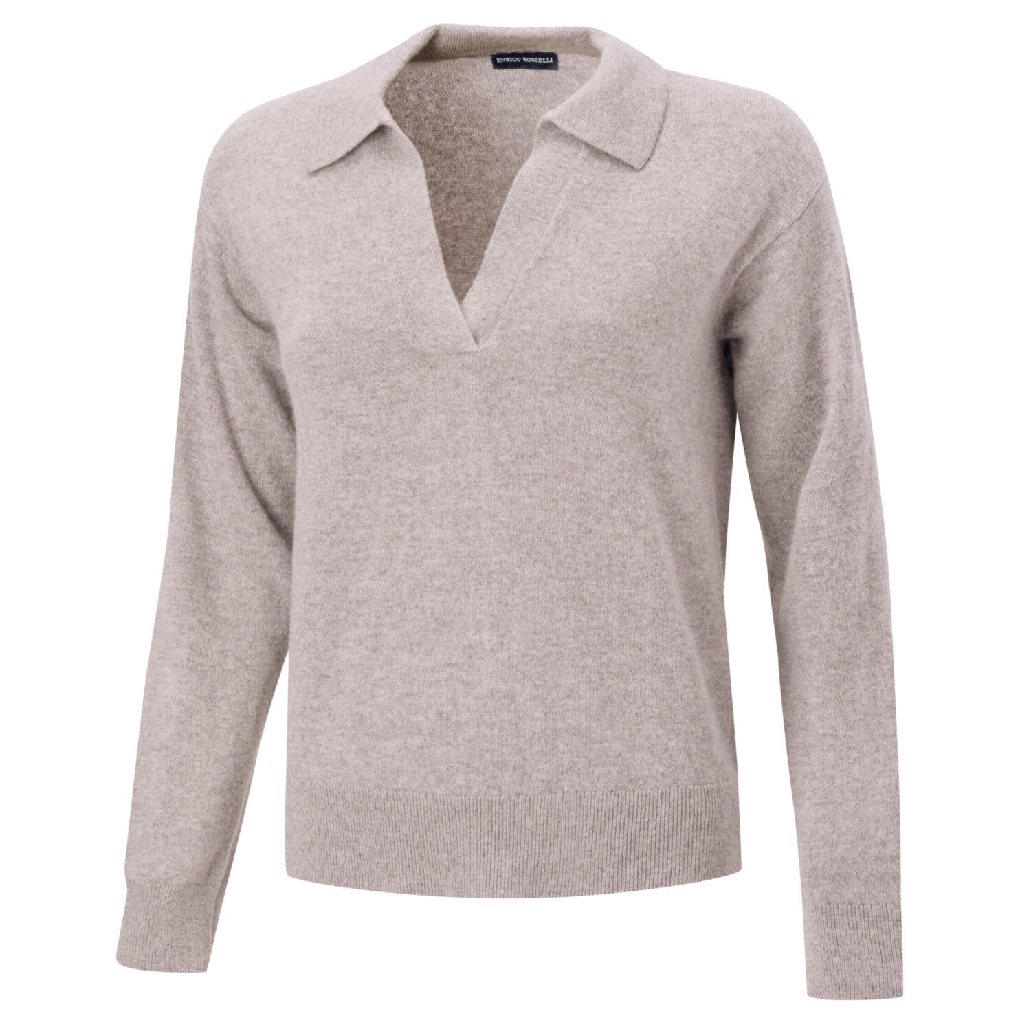 Damen Pullover mit Polokragen