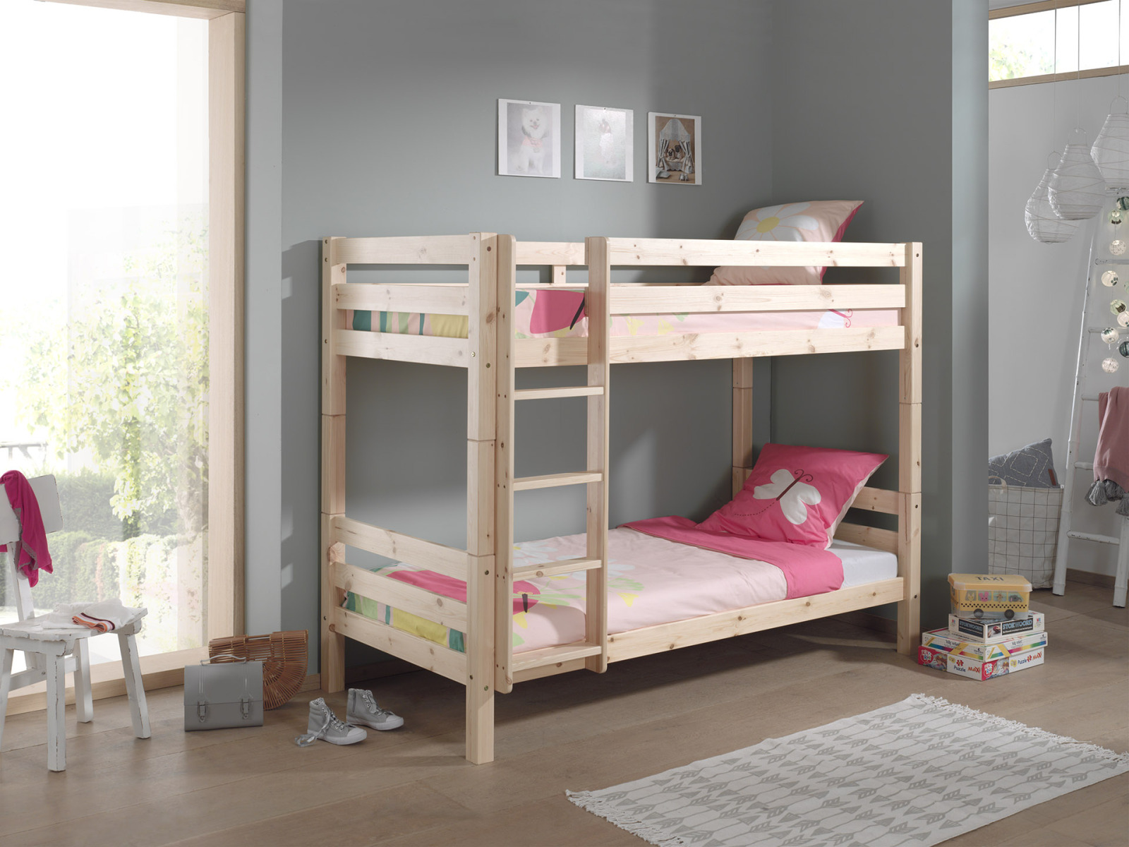 Etagenbett PINO - natur - Kiefer massiv - 90x200 cm