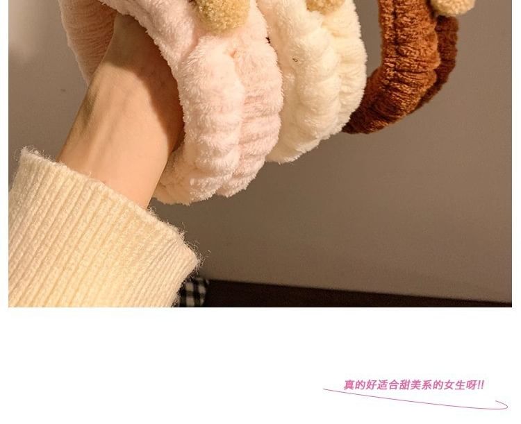 Miumi - Bear Coral Fleece Gezichtsreiniger Hoofdband