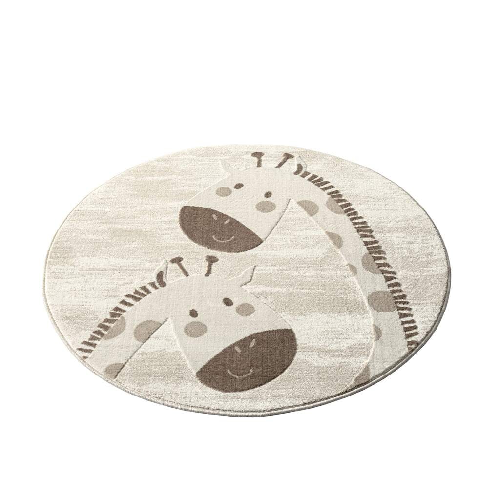 Carpet City Kinderteppich »MARA719« rund 11 mm Höhe Kinderzimmer, Kurzflor,robust,Tiere,  Spielzimmer