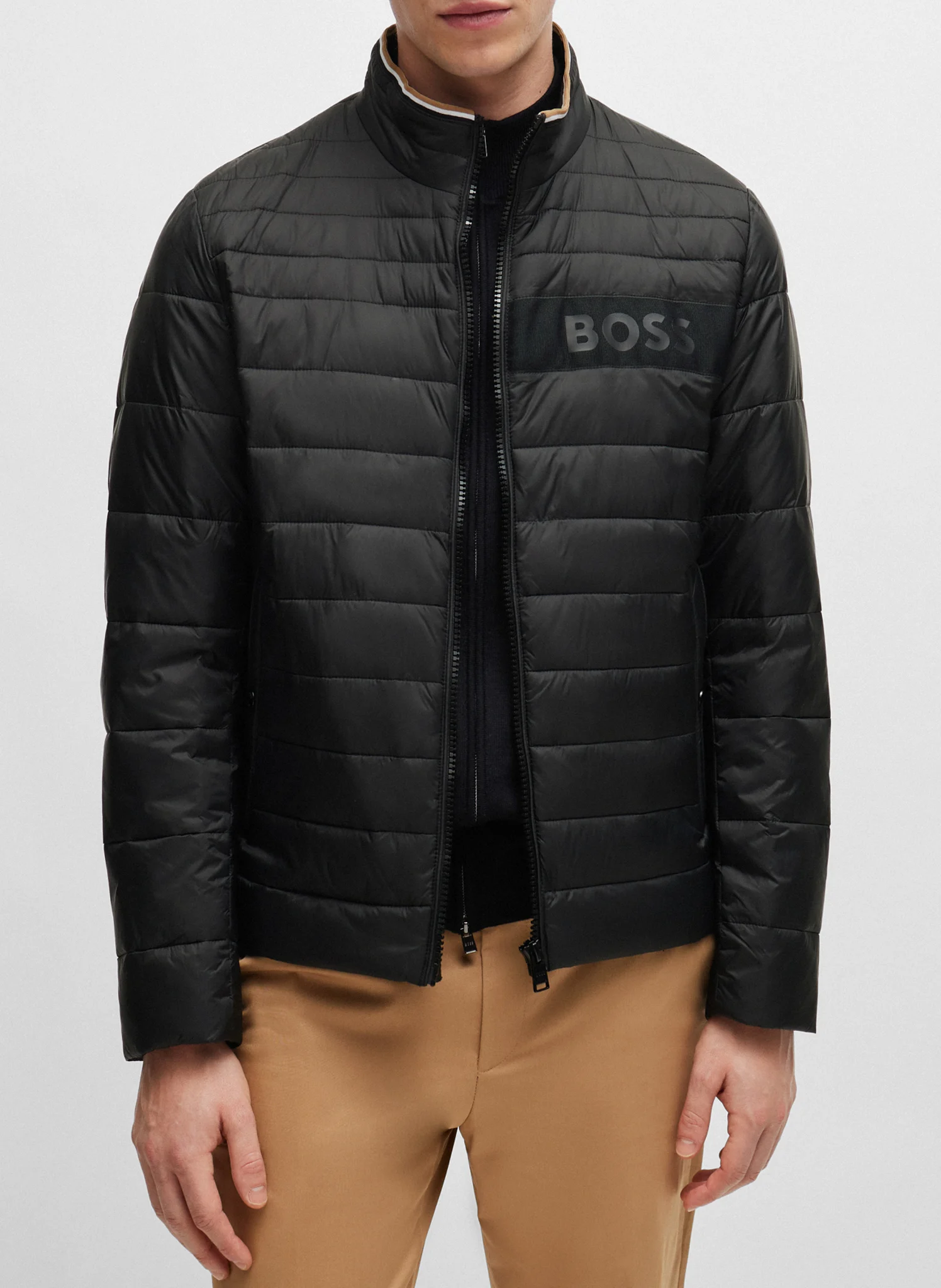 Doudoune col montant regular-fit| Noir