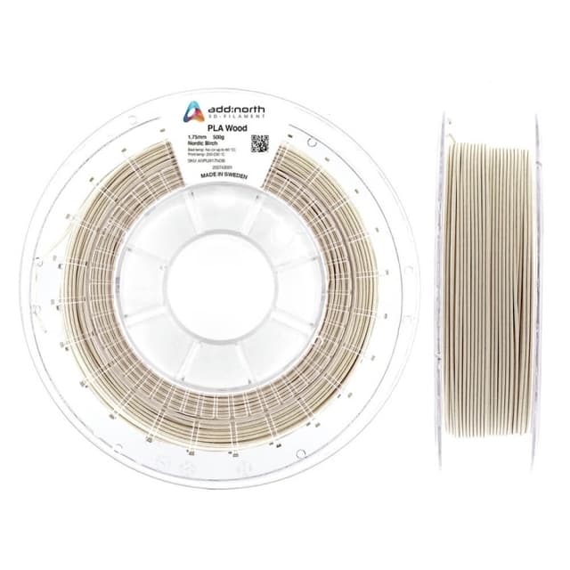 ADDNORTH Filament PLA Wood 1.75mm 500g Nordisk Birk